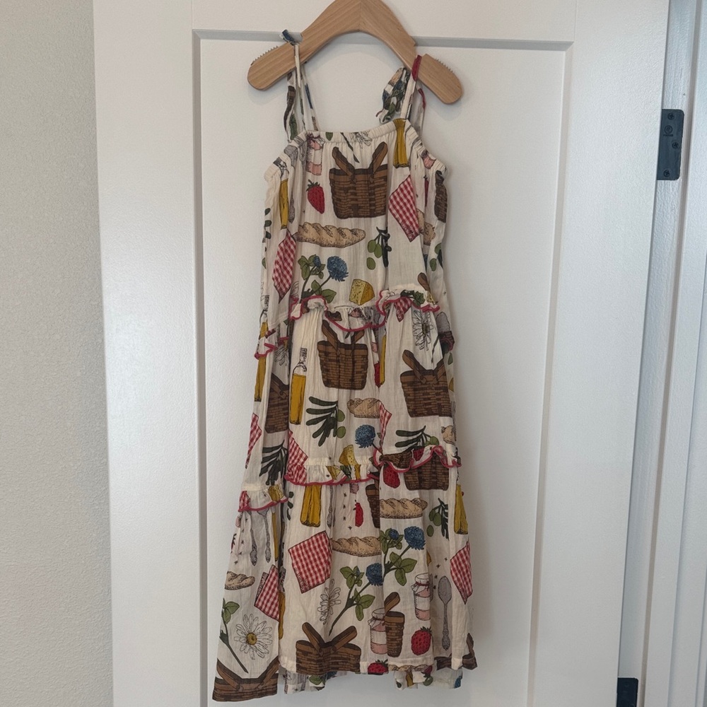 Pink Chicken Picnic Print dress - worn once!